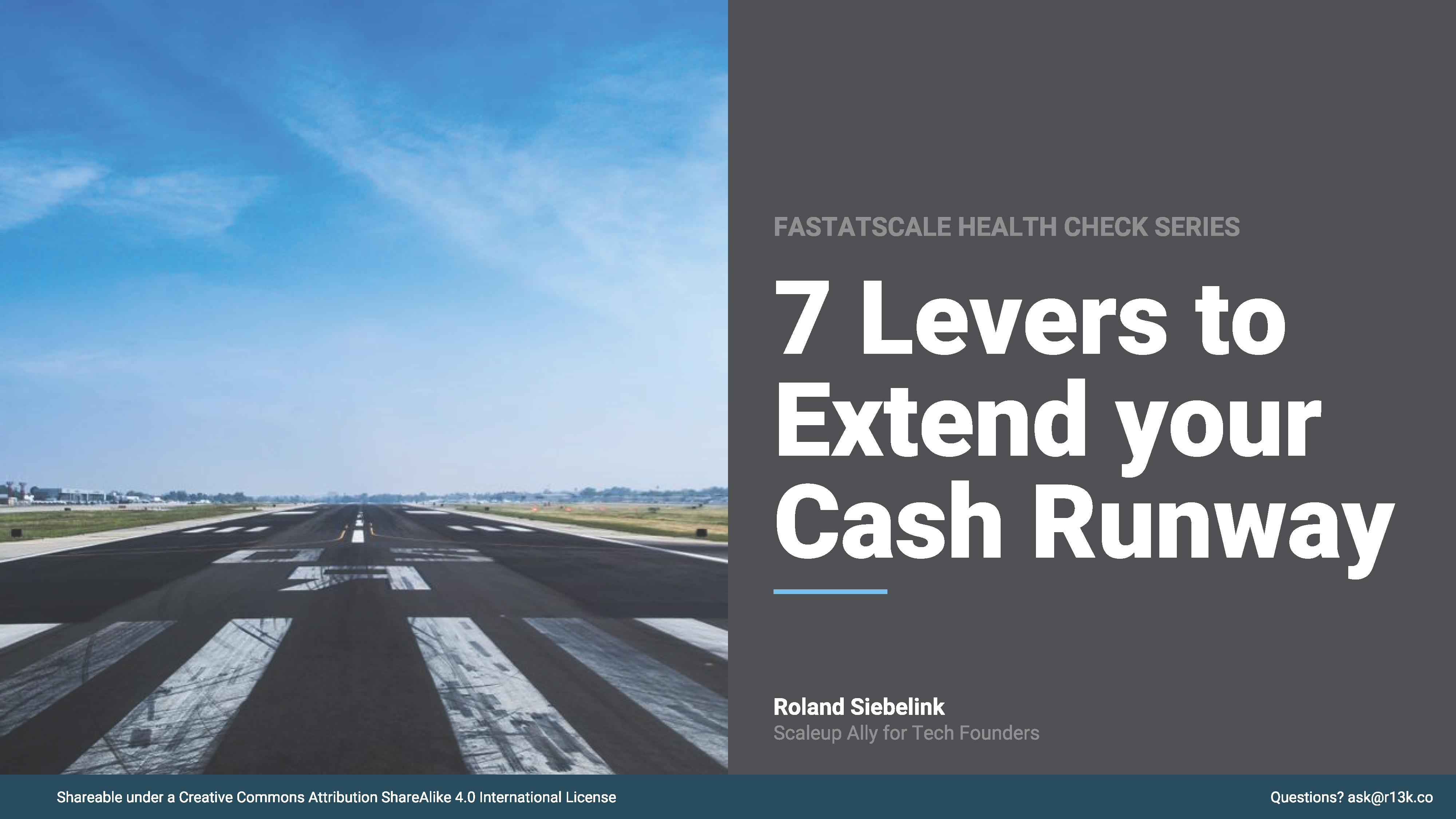 7 Levers to Extend your Cash Runway 