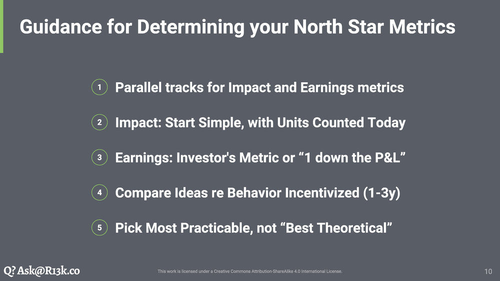 Guidance for Determining your North Star Metrics