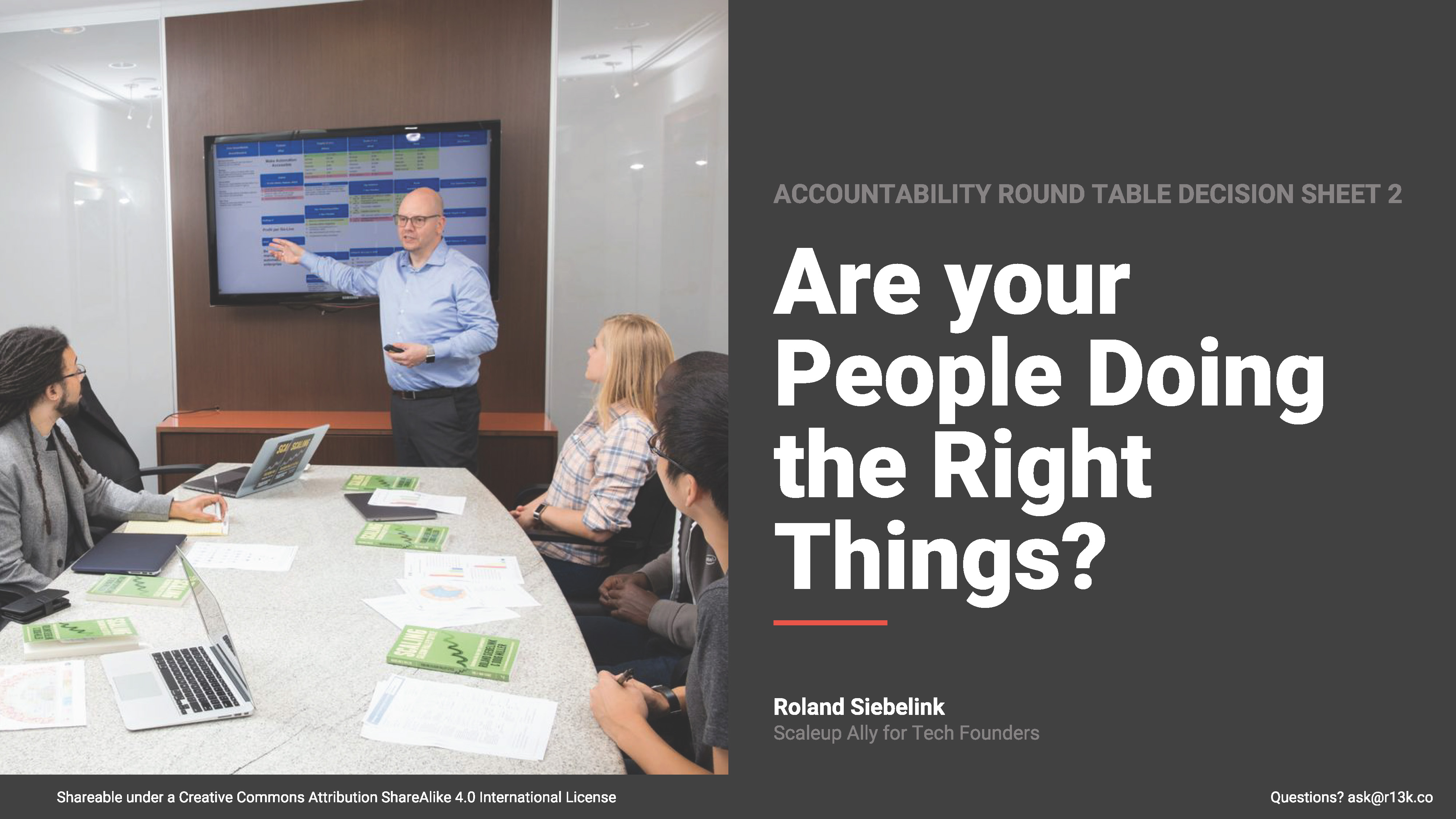 Are your People Doing the Right Things? Accountability Roundtable: Defining Key Objectives with 'Turn X into Y by Z' Statements
