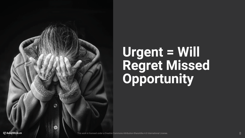 Urgent = WIll Regret Missed Opportunity