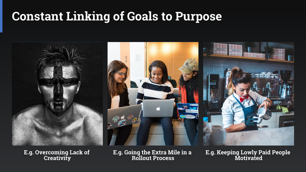 Constant Linking of Goals to Purpose