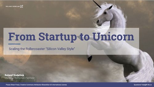 From Startup to Unicorn – Scaling your Company Silicon Valley Style